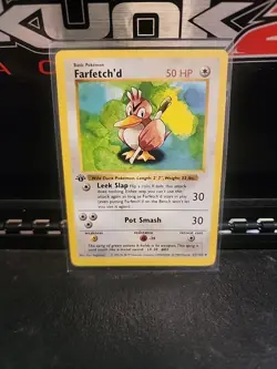 Farfetch'd 27/102 - 1st Edition Shadowless Base Set - Vintage Pokemon Card WOTC - Image 1