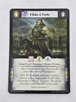 Hilda Osote Crab Clan Card X3 Legend of the Five Rings CCG L5R Emperor Edition - Image 2