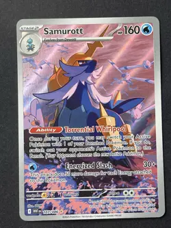Pokemon Card Samurott 107/086 Secret Rare Scarlet Violet White Flare Singles LP - Image 1
