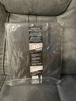 Ultra Pro Premium Pro 9 Pocket Leather Cover Trading Card Binder Black - Image 1
