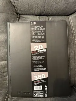 Ultra Pro Premium Pro 9 Pocket Leather Cover Trading Card Binder Black - Image 3