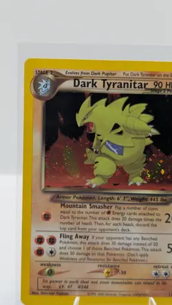 2002 Pokemon TCG Card Holo Dark Tyranitar 11/105 Neo Destiny - Image 3