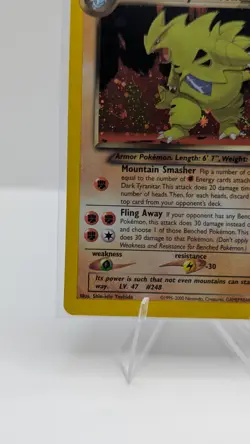 2002 Pokemon TCG Card Holo Dark Tyranitar 11/105 Neo Destiny - Image 4