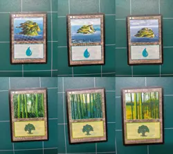 MTG Portal Simplified Chinese Alternate Art Mountain Forest Island Plains Swamp - Image 1