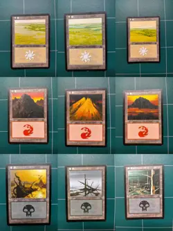 MTG Portal Simplified Chinese Alternate Art Mountain Forest Island Plains Swamp - Image 1