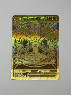 Pokemon MEGA LUCARIO EX 188/132 Mega Evolution GOLD SECRET RARE PACK FRESH NM - Image 1