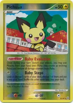 1x Pichu - 25/99 - Rare - Reverse Holo Lightly Played Pokemon Platinum Arceus - Image 1