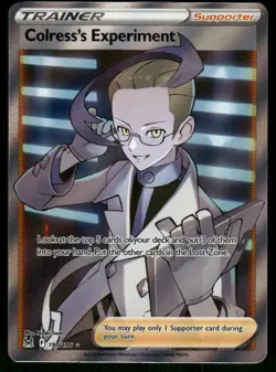 Colress's Experiment (Full Art) 190/196 Ultra Rare Holo NM Pokemon SWSH11: Lost - Image 1