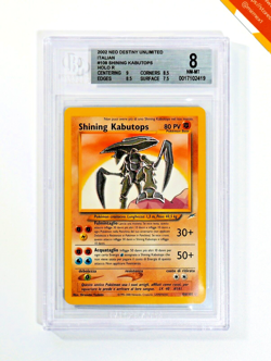 Pokemon BGS 8 Shining Kabutops #108 Holo Neo Destiny 2002 Italiano - Image 1