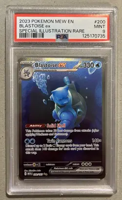 2023 Pokemon Mew En #200 Blastoise ex SIR PSA 9 Pop 22,622 - Image 1