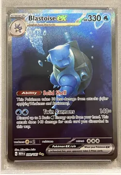 2023 Pokemon Mew En #200 Blastoise ex SIR PSA 9 Pop 22,622 - Image 3