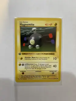 Pokemon Magnemite 53/102 1st Edition Base Set 1999 Pokemon Shadowless - Image 1