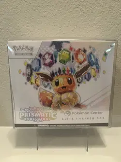 Pokemon Prismatic Evolutions ETB Pokemon Center Exclusive New Sealed with case - Image 1