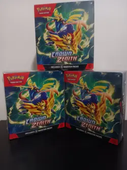 👑 Crown Zenith Crown 👑 Booster Bundle Lot Of 3. Pokemon - Image 1