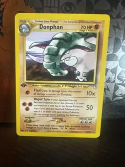 Pokemon TCG Donphan 21/111 Neo Genesis Regular 1st Edition - Image 1