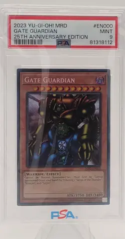 YU-GI-OH TCG Gate Guardian Metal Raiders MRD-EN000 Secret Rare PSA 9 - Image 1