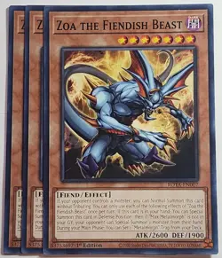 Yugioh x3 Zoa - The Fiendish Beast ZOTA-EN007 Common 1st Edition - Image 1