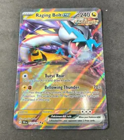 Pokemon Temporal Forces Raging Bolt EX Ultra Rare Card 123/162 NM - Image 1