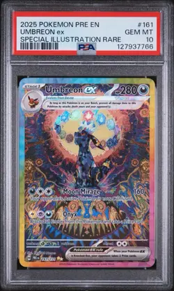 Pokemon TCG Prismatic Evolutions Umbreon EX Card 161/131 Sir PSA 10 Gem Mint - Image 1