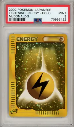 Pokemon Card Electric Lightning Energy Holo E-Minimum McDonald's PSA 9 MINT - Image 1