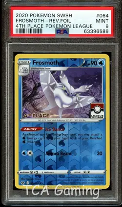 PSA 9 MINT Frosmoth 064/202 4th Place LEAGUE HOLO PROMO Pokemon Card 589 - Image 1