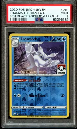 PSA 9 MINT Frosmoth 064/202 4th Place LEAGUE HOLO PROMO Pokemon Card 589 - Image 2