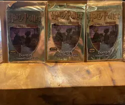 Vintage 2001 Harry Potter Booster Trading Game Cards Sealed New Lot Of 3 742818140294 - Image 1