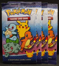 Pokemon 25th Anniversary McDonald's Booster Pack - 4 Cards Per Pack - Sealed - Image 1