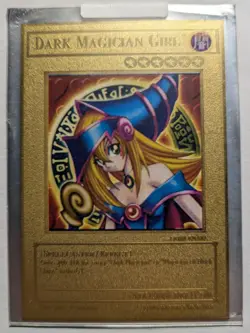 YUGIOH ENGLISH DARK MAGICIAN GIRL CUSTOM METAL COLOR CARD LIMITED - Image 1
