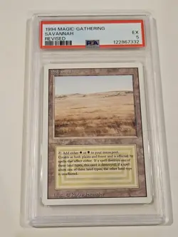 MtG - Savannah Revised Edition Regular PSA 5 - Image 1