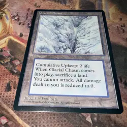 MTG Ice Age Glacial Chasm NM - Vintage Uncommon Land - Image 1