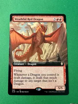Wrathful Red Dragon (585) Borderless Nonfoil - MTG CLB - M/NM Unplayed FAST2SHIP - Image 1