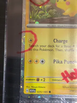 3 SWIRL 🌀 HOLO BLEED ERROR Pikachu 025/165 SEALED Snowflake Stamp Pokemon - Image 3