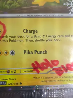3 SWIRL 🌀 HOLO BLEED ERROR Pikachu 025/165 SEALED Snowflake Stamp Pokemon - Image 5