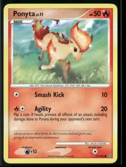 Pokemon Stormfront #71/100 Ponyta Common, Lightly played - Image 1