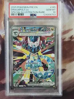 PSA 10 GEM MINT Pokemon Pre EN-Prismatic Evolutions Dragapult #165 SIR - Image 1