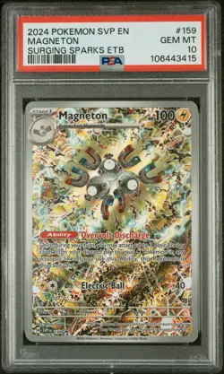 2024 POKEMON SVP EN-SV BLACK STAR PROMO #159 MAGNETON PSA 10 - Image 1