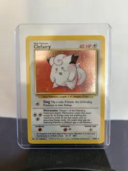 Pokemon TCG Clefairy Base Set Holo Unlimited Rare 5/102- Excellent Condition - Image 1