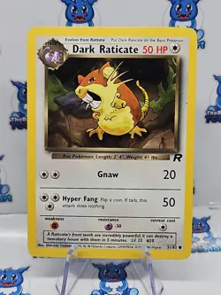 Pokemon - Dark Raticate 51/82 - Team Rocket - HP - Image 1
