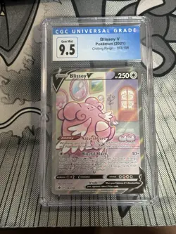 CGC 9.5 2021 Pokemon Chilling Reign Blissey V 183/198 Alternate Art (PSA 10) - Image 1