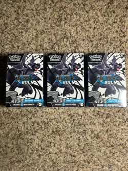 Pokemon TCG Scarlet & Violet Black Bolt Booster Bundle LOT OF 3 BOXES - Image 1