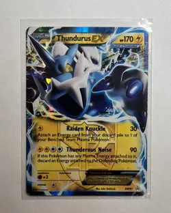 Pokemon TCG Thundurus-EX BW Black Star Promos BW81 Holo Promo NM - Image 1