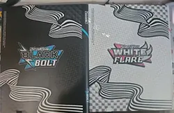 Pokemon TCG Black Bolt & White Flare Binder Set *BINDERS ONLY* Brand New Unused - Image 2