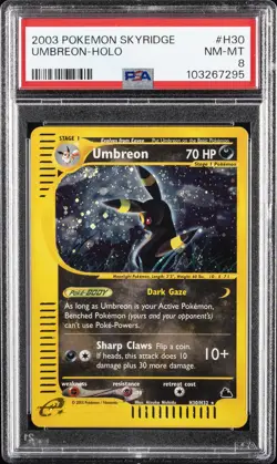 2003 POKEMON SKYRIDGE #H30 UMBREON-HOLO PSA 8 - Image 1
