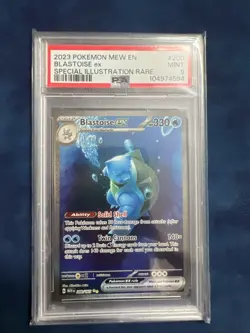 Pokemon TCG Blastoise EX Holo Card 200/165 Scarlet Violet 2023 Psa 9 Mint - Image 1
