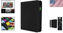 Elite Trading Card Binder 480 Cards 20 Side-Loading Pages Zip Closure - Image 2