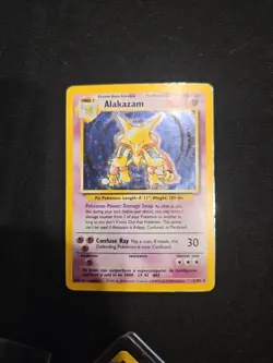 1999 Pokemon TCG Alakazam Base Set Holo Unlimited Rare Card 1/102 - Image 1