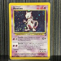 Name: Mewtwo HP: 60 Type: Psychic Subtypes: Basic Rarity: Rare Holo Card No: #10 - Image 1