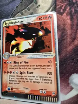 Pokemon Typhlosion EX Sandstorm 2003 Holo Ultra Rare Card 99/100 *Damaged* - Image 2