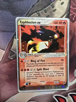 Pokemon Typhlosion EX Sandstorm 2003 Holo Ultra Rare Card 99/100 *Damaged* - Image 3